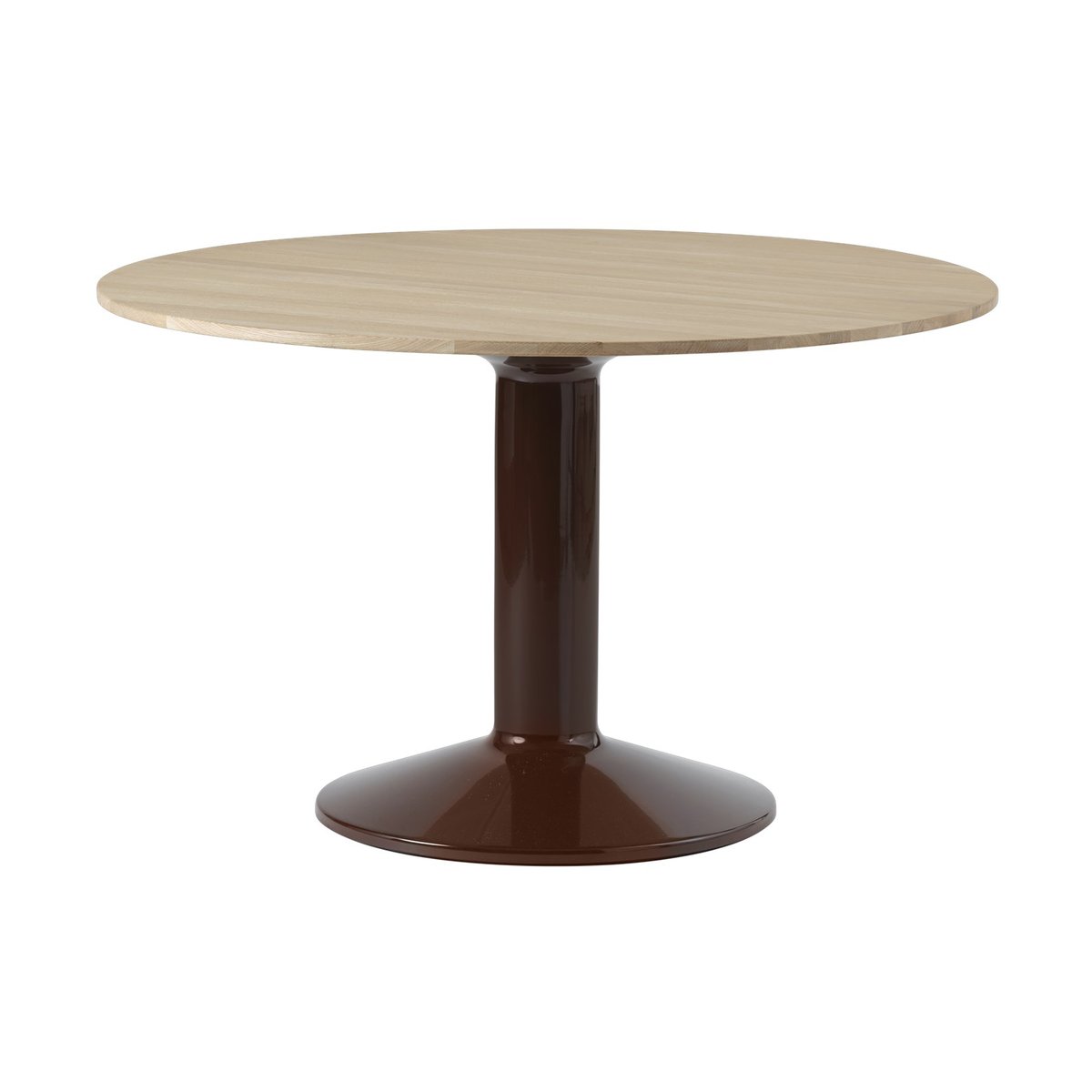Bilde av Muuto Midst søylebord Ø 120 cm Oiled Oak-Dark Red