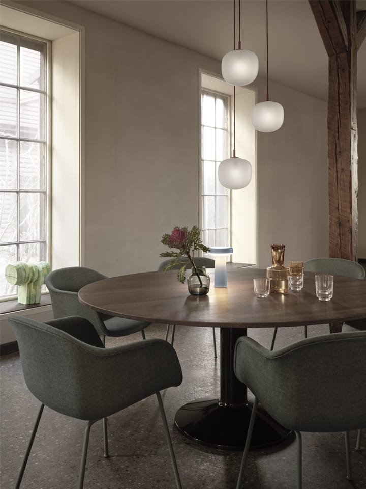 Midst søylebord Ø 160, Dark Oiled Oak-Black Muuto