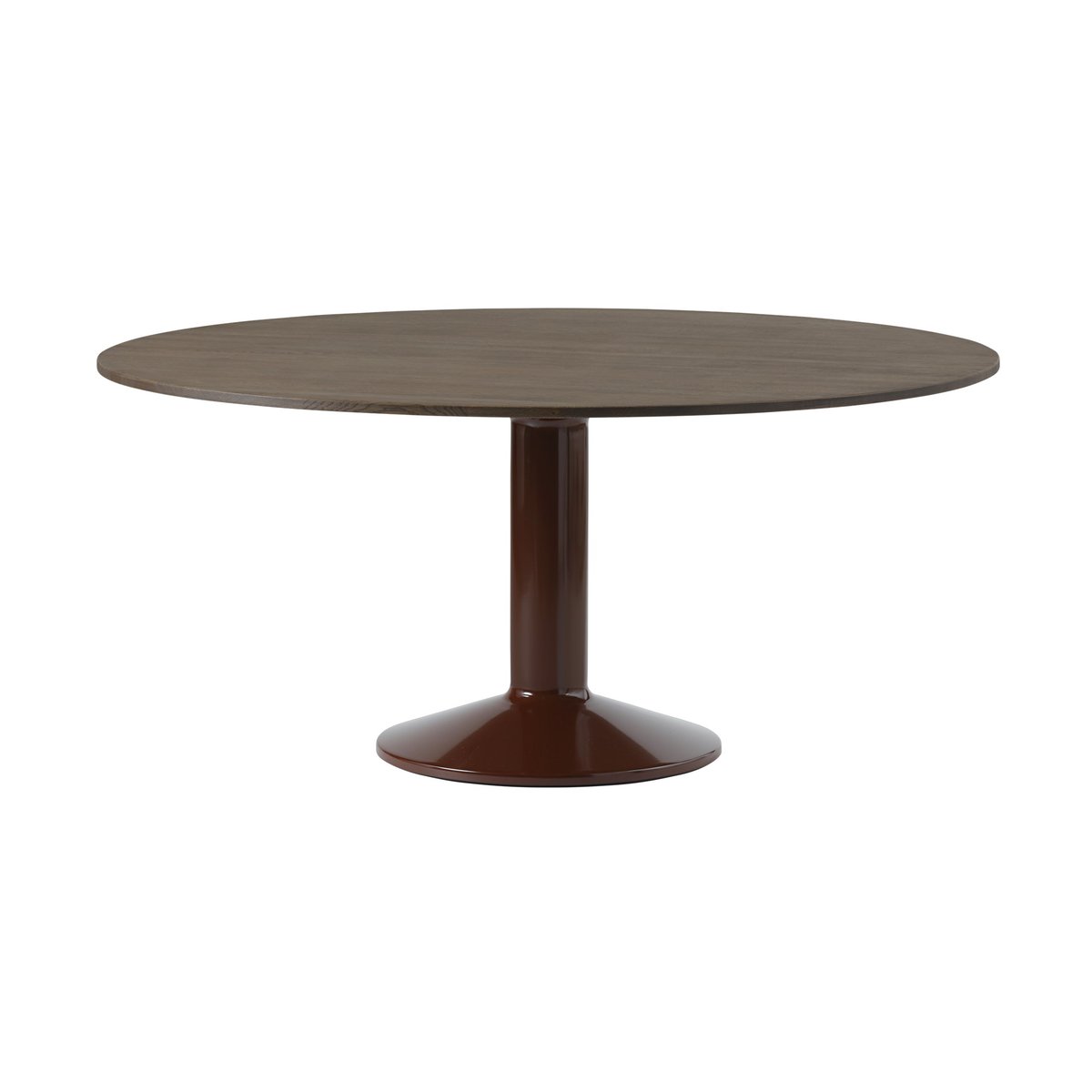 Bilde av Muuto Midst søylebord Ø 160 Dark Oiled Oak-Dark Red
