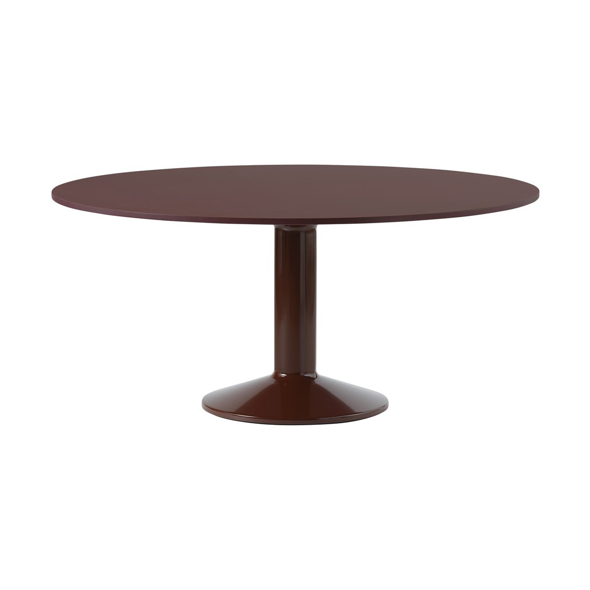 Bilde av Muuto Midst søylebord Ø 160 Dark Red Linoleum-Dark Red