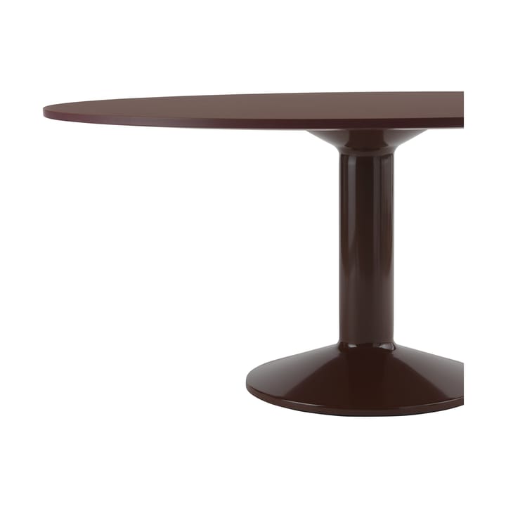 Midst søylebord Ø 160, Dark Red Linoleum-Dark Red Muuto