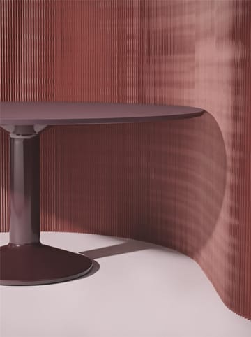 Midst søylebord Ø 160 - Dark Red Linoleum-Dark Red - Muuto