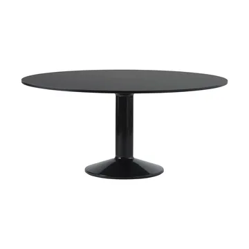 Midst søylebord - Black linoleum-black, Ø160 cm - Muuto
