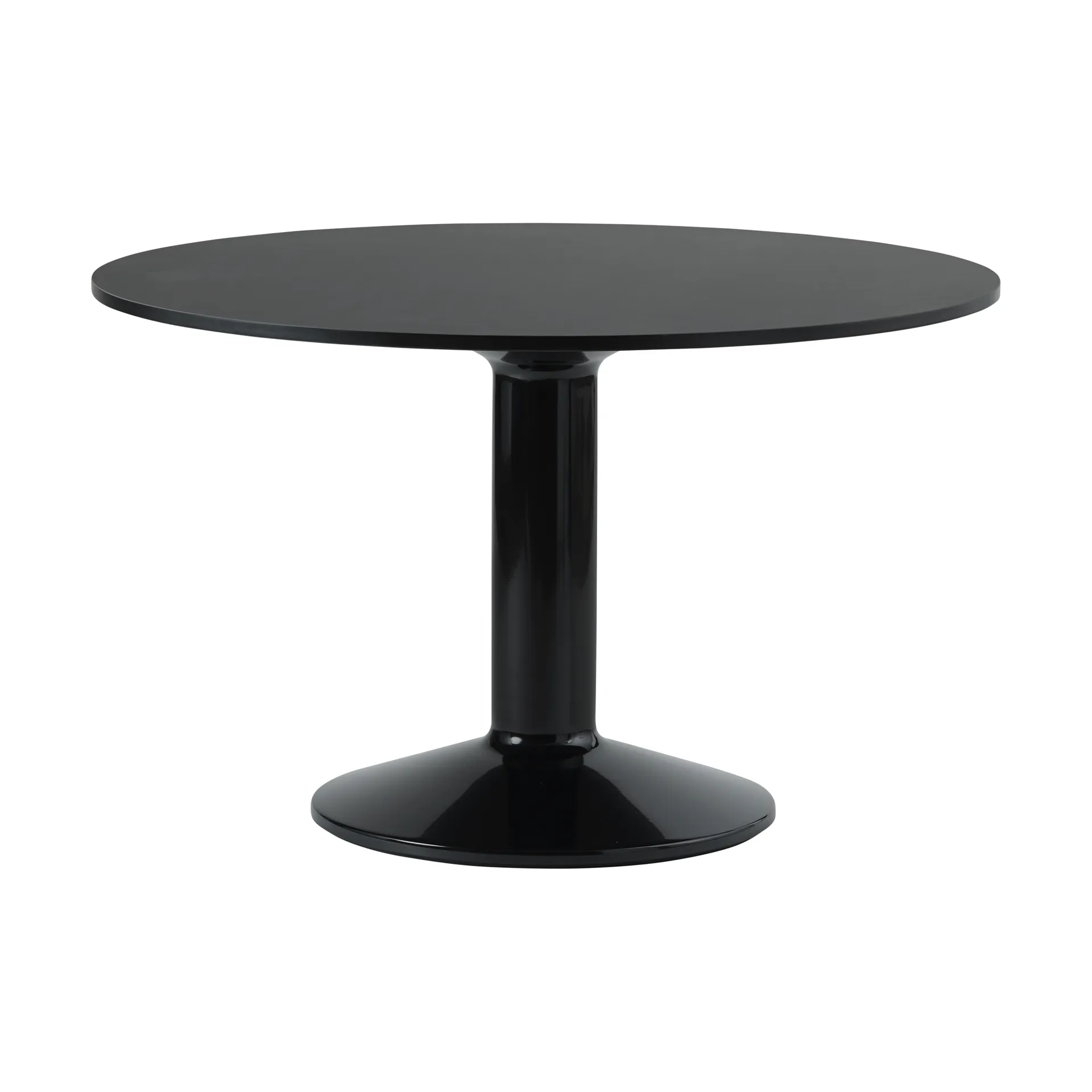 Midst søylebord, Black nanolaminate-black, Ø120 cm Muuto