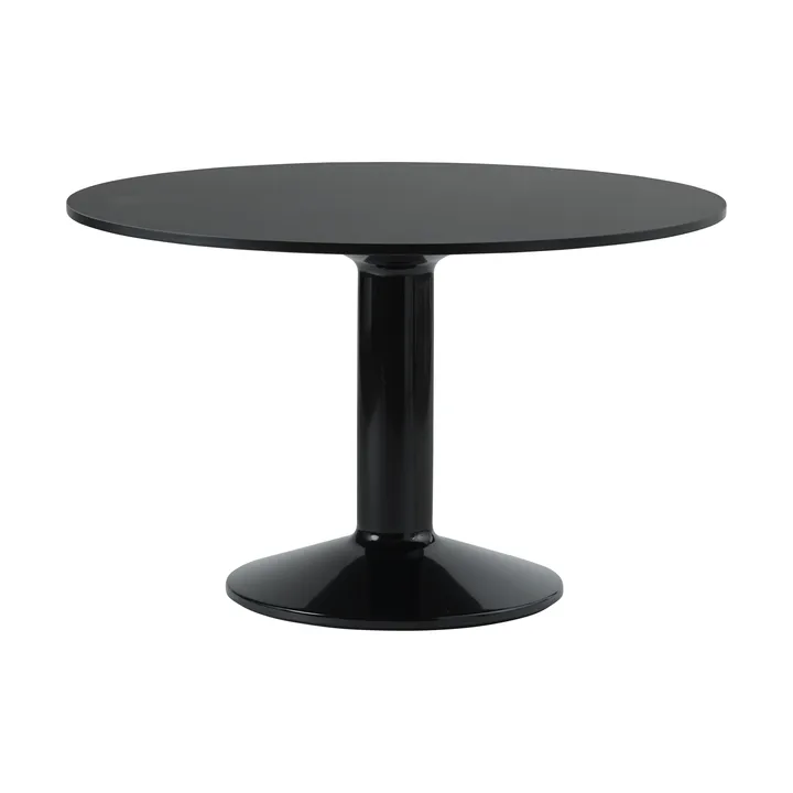 Midst søylebord - Black nanolaminate-black, Ø120 cm - Muuto