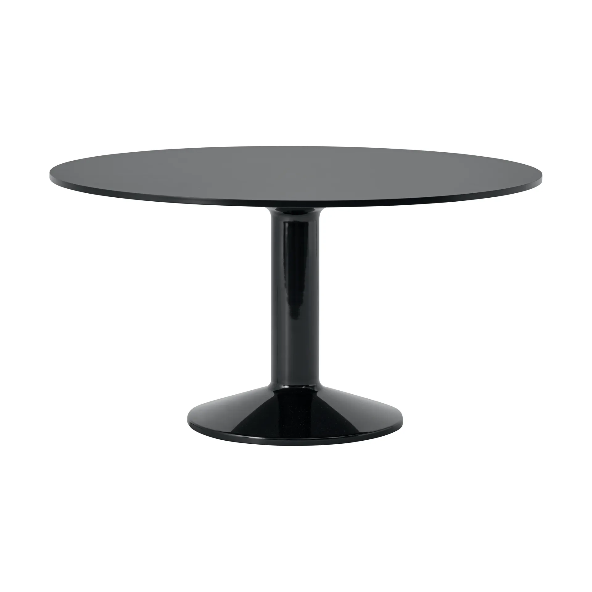 Midst søylebord, Black nanolaminate-black, Ø140 cm Muuto