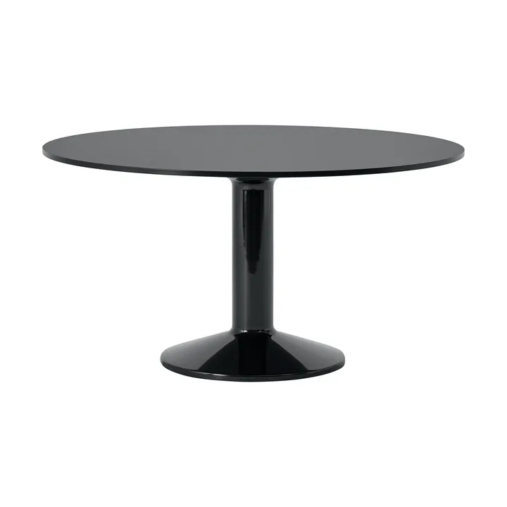 Midst søylebord - Black nanolaminate-black, Ø140 cm - Muuto