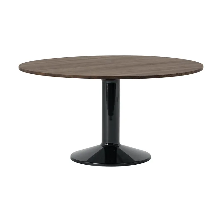 Midst søylebord - Dark oiled oak-black, Ø140 cm - Muuto