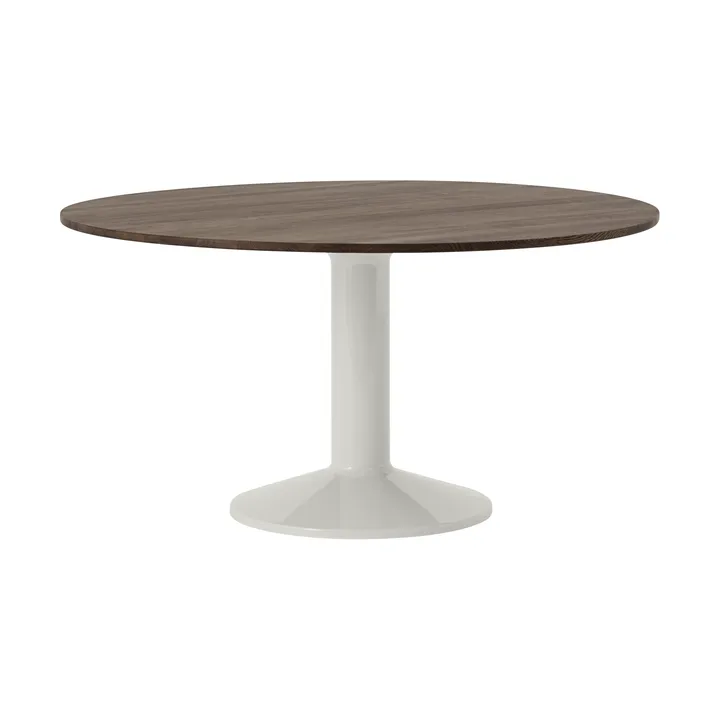 Midst søylebord - Dark oiled oak-grey, Ø140 cm - Muuto