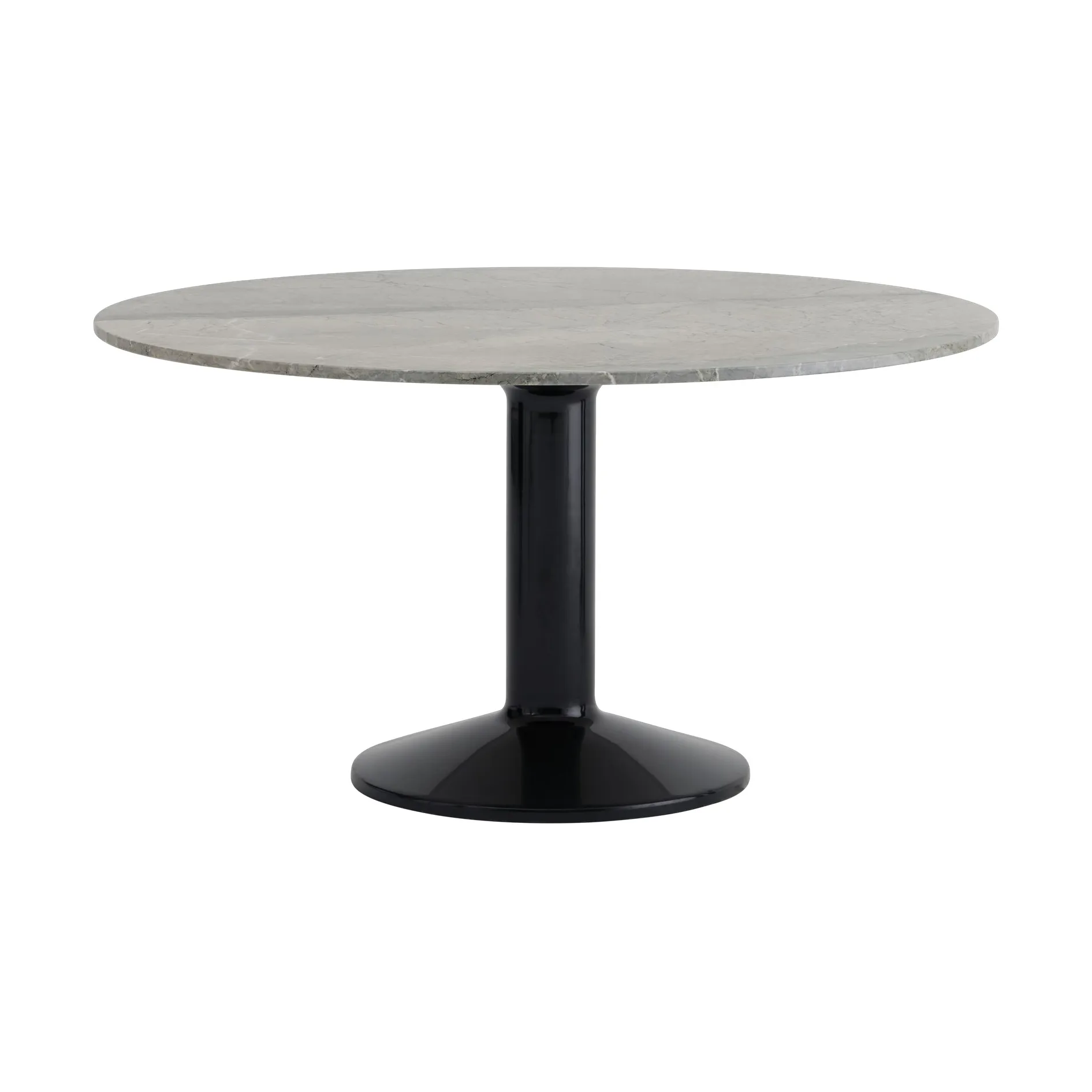Midst søylebord, Grey marble-black, Ø140 cm Muuto