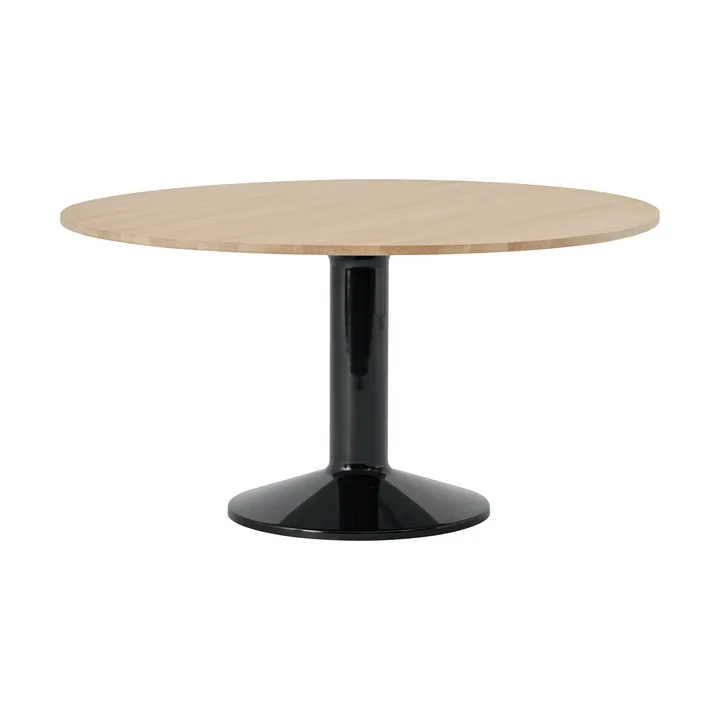 Midst søylebord - Oiled oak-black, Ø140 cm - Muuto