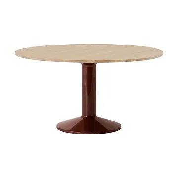 Midst søylebord - Oiled oak-dark red, Ø140 cm - Muuto