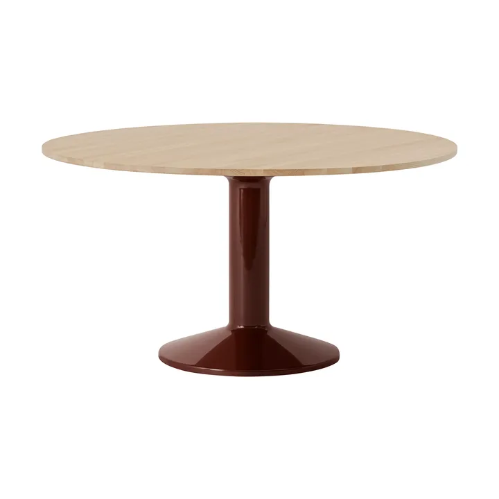 Midst søylebord - Oiled oak-dark red, Ø140 cm - Muuto