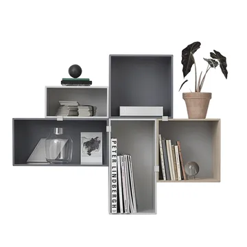 Mini Stacked oppbevaringssystem large - grå - Muuto