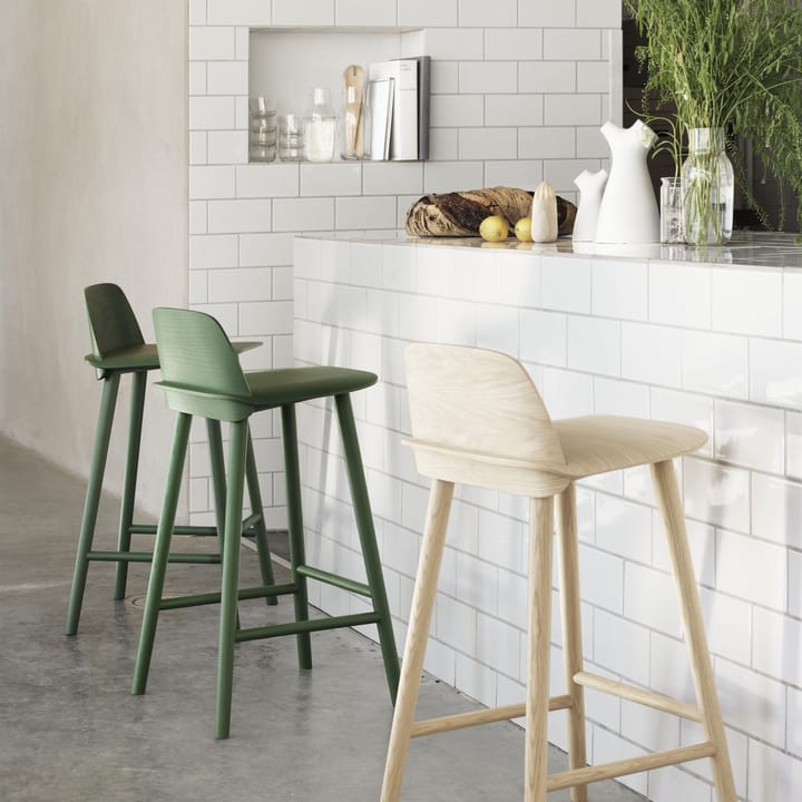 Nerd barstol 75 cm, mörkgrønn Muuto