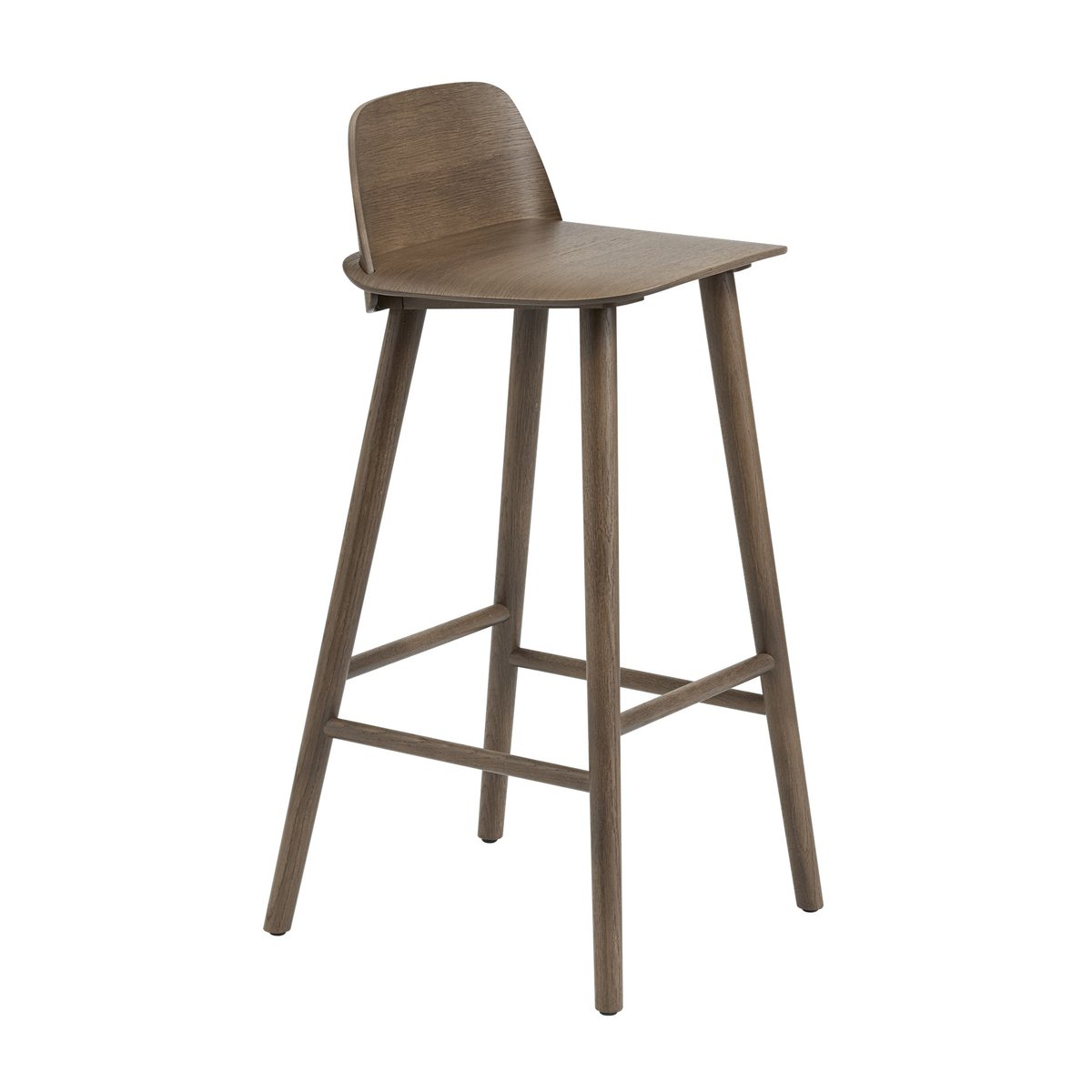 Bilde av Muuto Nerd barstol 75 cm Stained dark brown
