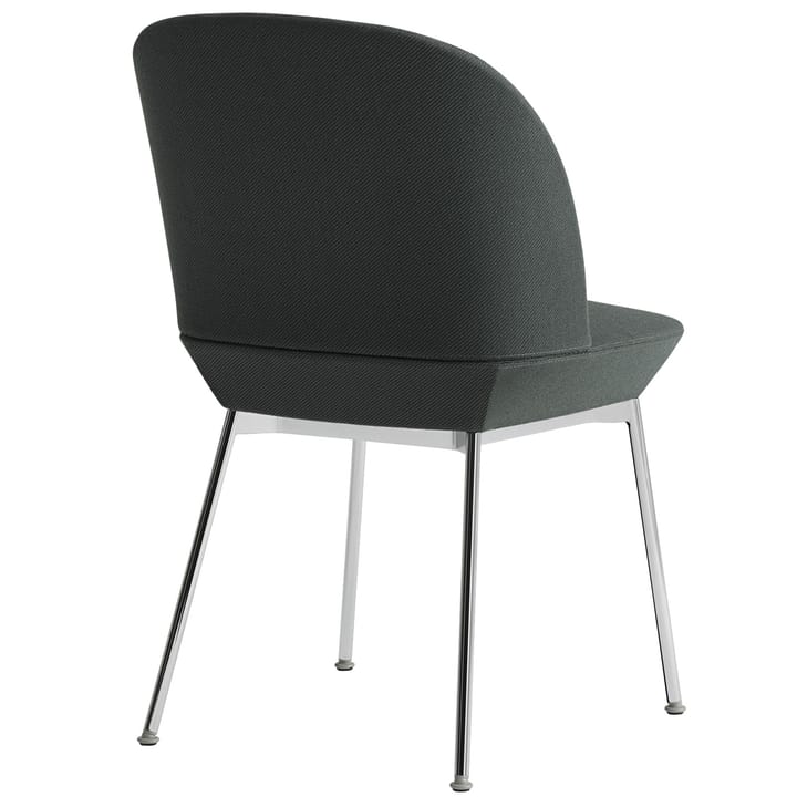 Oslo matstol kromet bein, twill weave 990 Muuto
