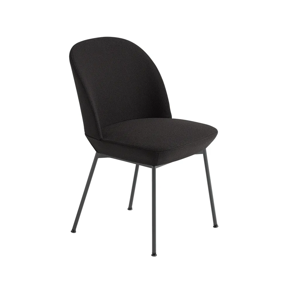 Oslo sidestol tekstilkledd, Ocean 3-Anthracite black Muuto
