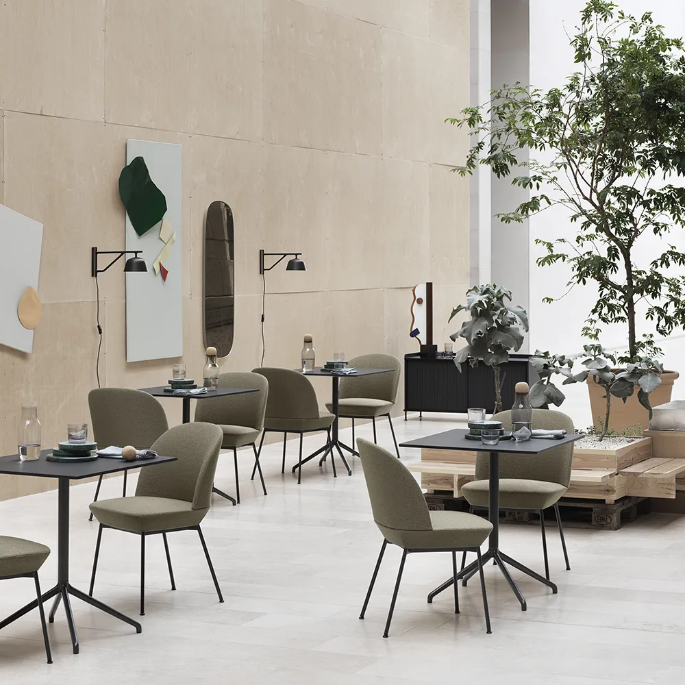 Oslo sidestol tekstilkledd, Ocean 3-Anthracite black Muuto