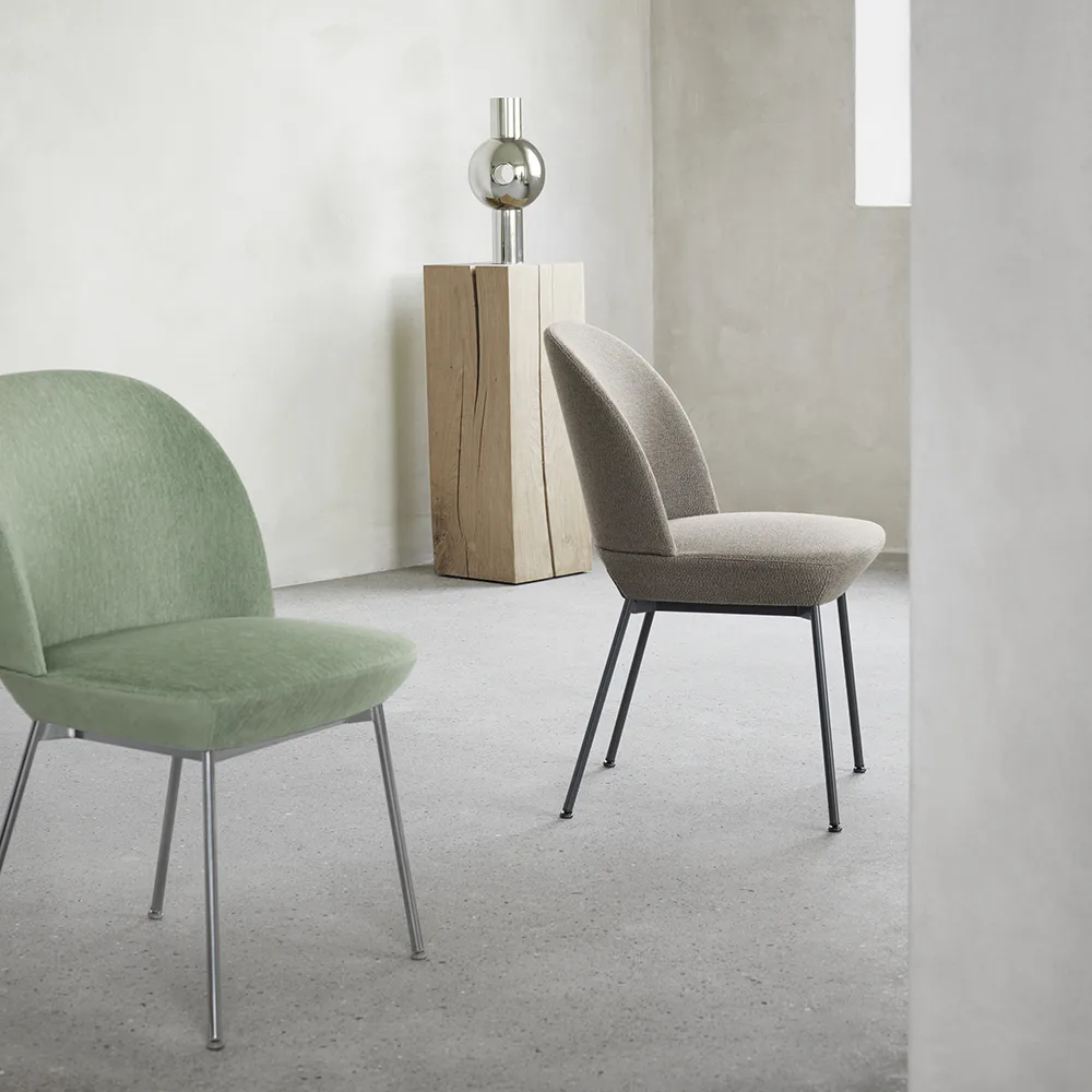 Oslo sidestol tekstilkledd, Ocean 3-Anthracite black Muuto