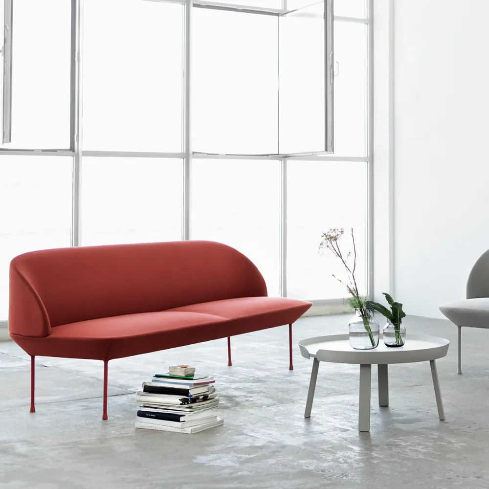 Oslo sofa 2-seter, Steelcut 660-Dark red Muuto