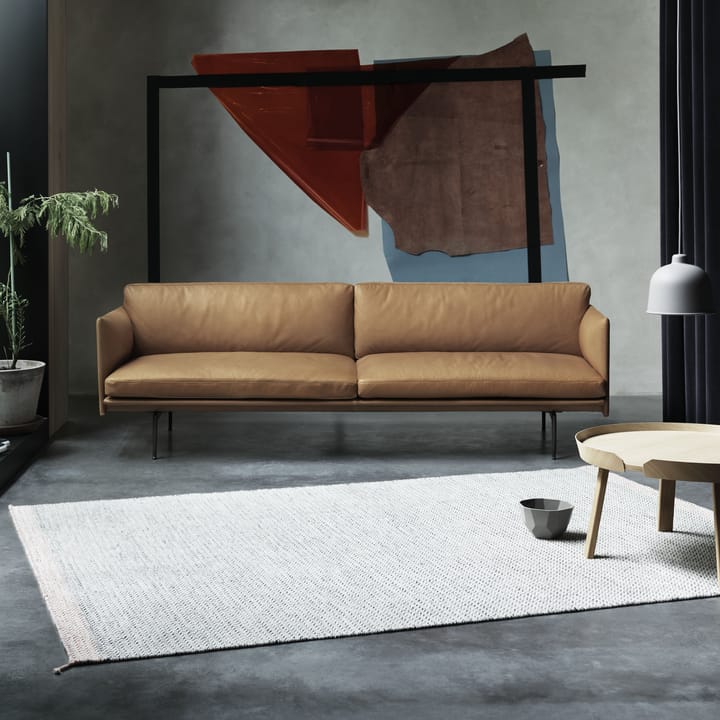 Outline 3-seters sofa skinn - brunt skinn - Muuto