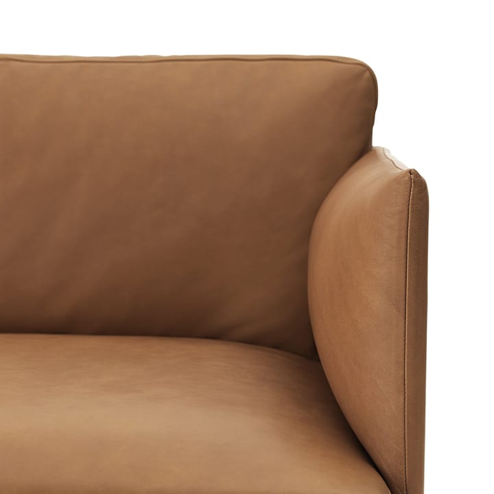 Outline 3-seters sofa skinn, brunt skinn Muuto