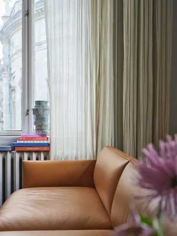 Outline 3-seters sofa skinn - brunt skinn - Muuto