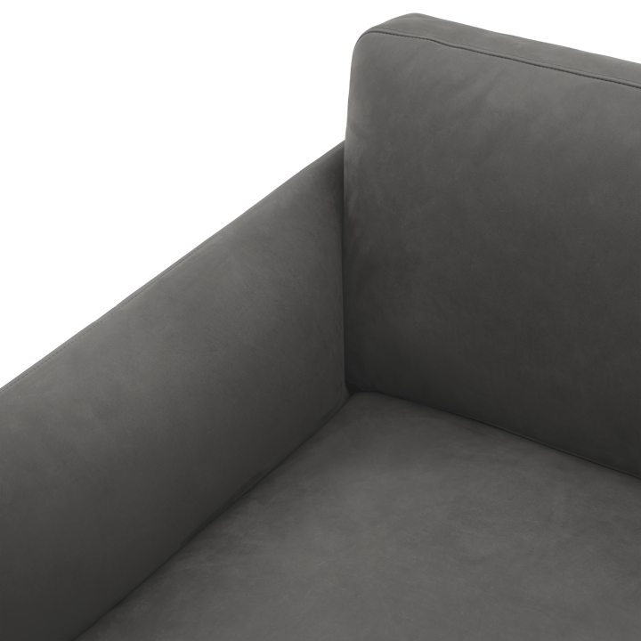 Outline 3-seters sofa skinn, Grace leather Camel-svarte ben Muuto