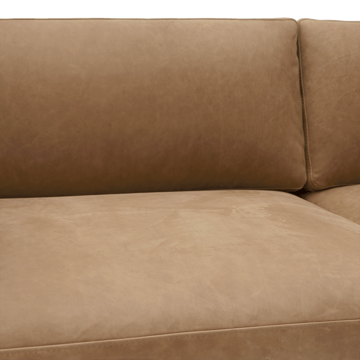 Outline 3,5-seters sofa polished alu - Grace leather Camel - Muuto