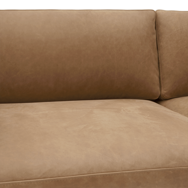 Outline 3,5-seters sofa polished alu, Grace leather Camel Muuto
