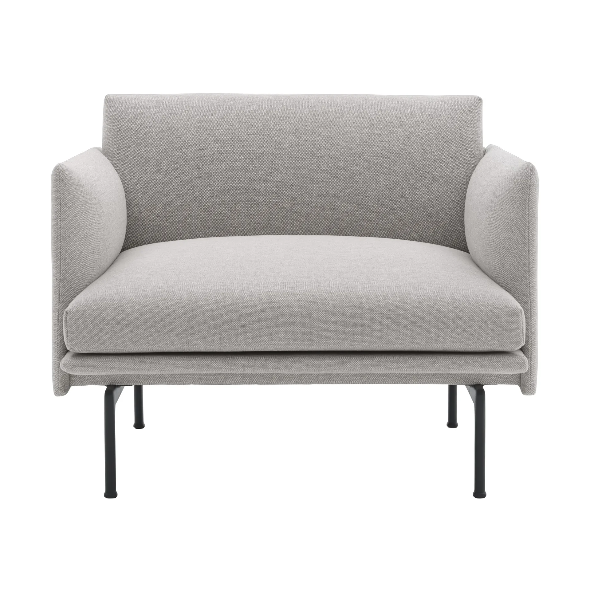 Outline chair lenestol stoff, Clay 12-Black Muuto