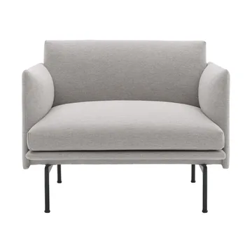 Outline chair lenestol stoff - Clay 12-Black - Muuto