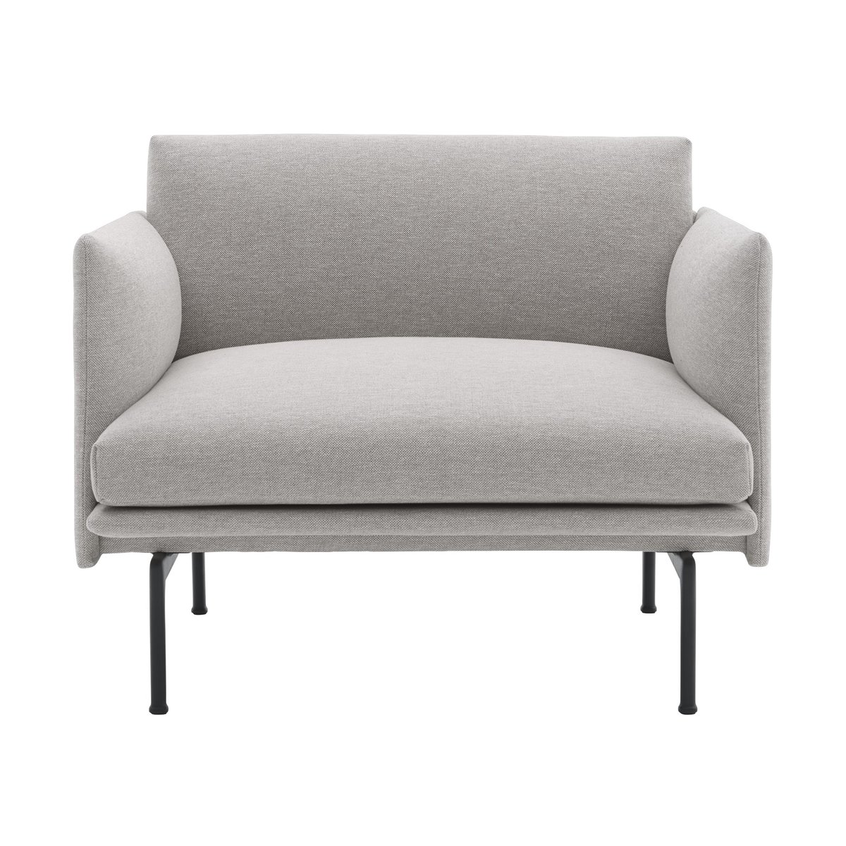 Muuto Outline chair lenestol stoff Clay 12-Black