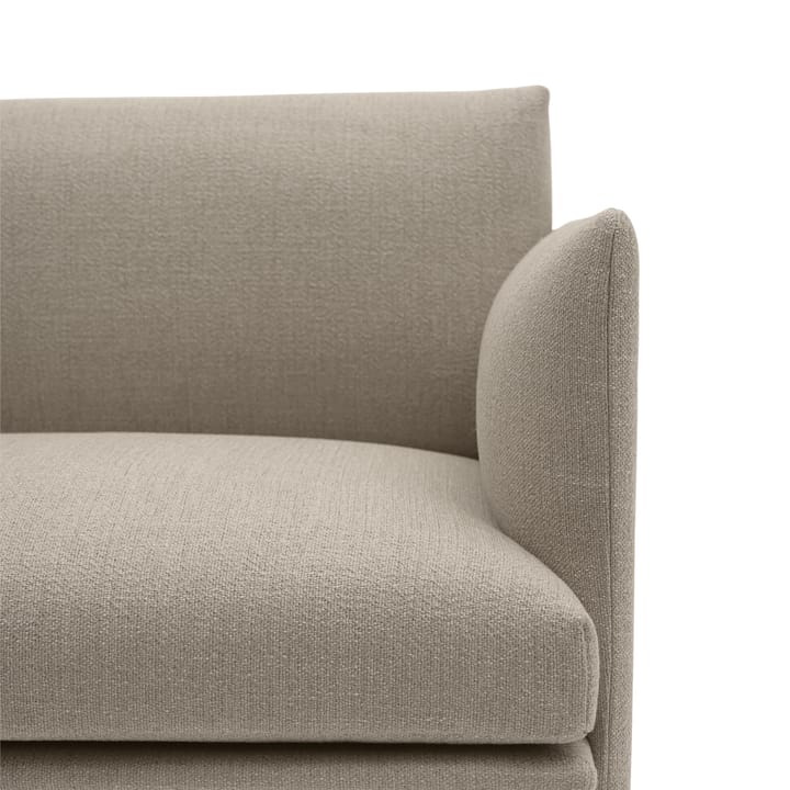 Outline chair lenestol stoff, Ecriture 240-Polished Aluminium Muuto
