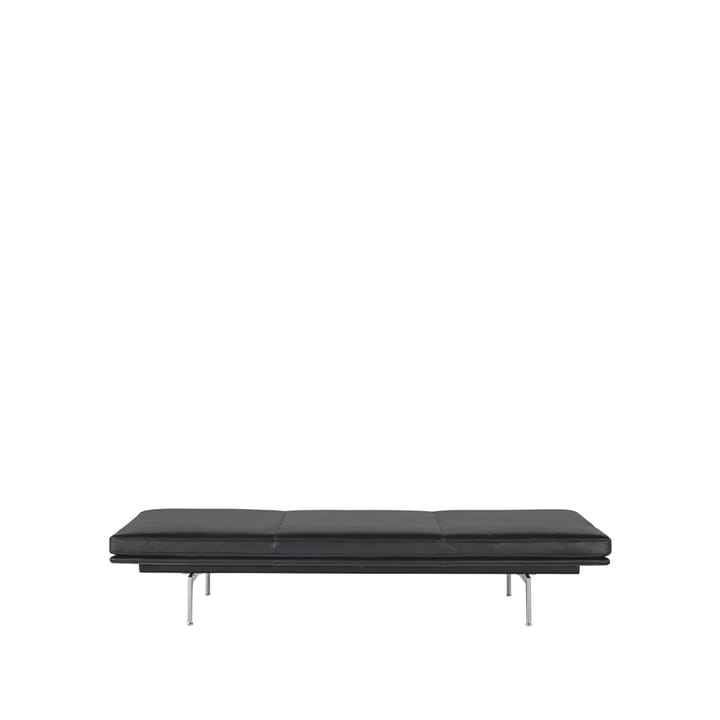 Outline dagseng - Refine leather black-Aluminium - Muuto