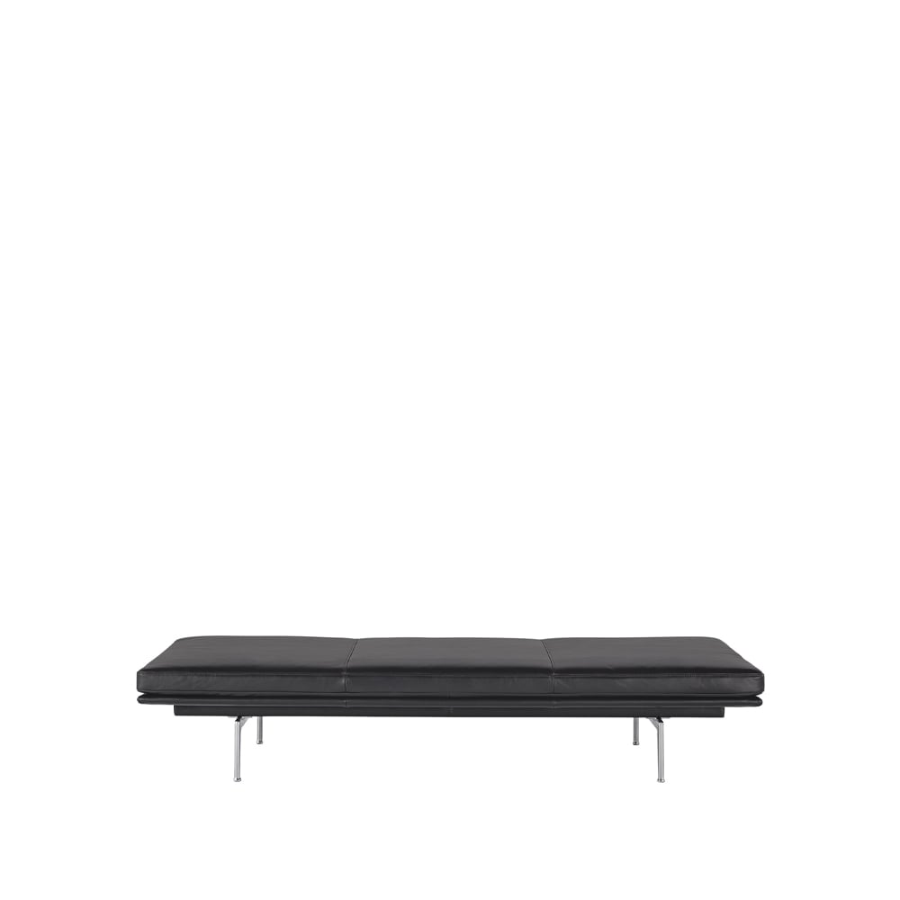 Muuto Outline dagseng Refine leather black-Aluminium