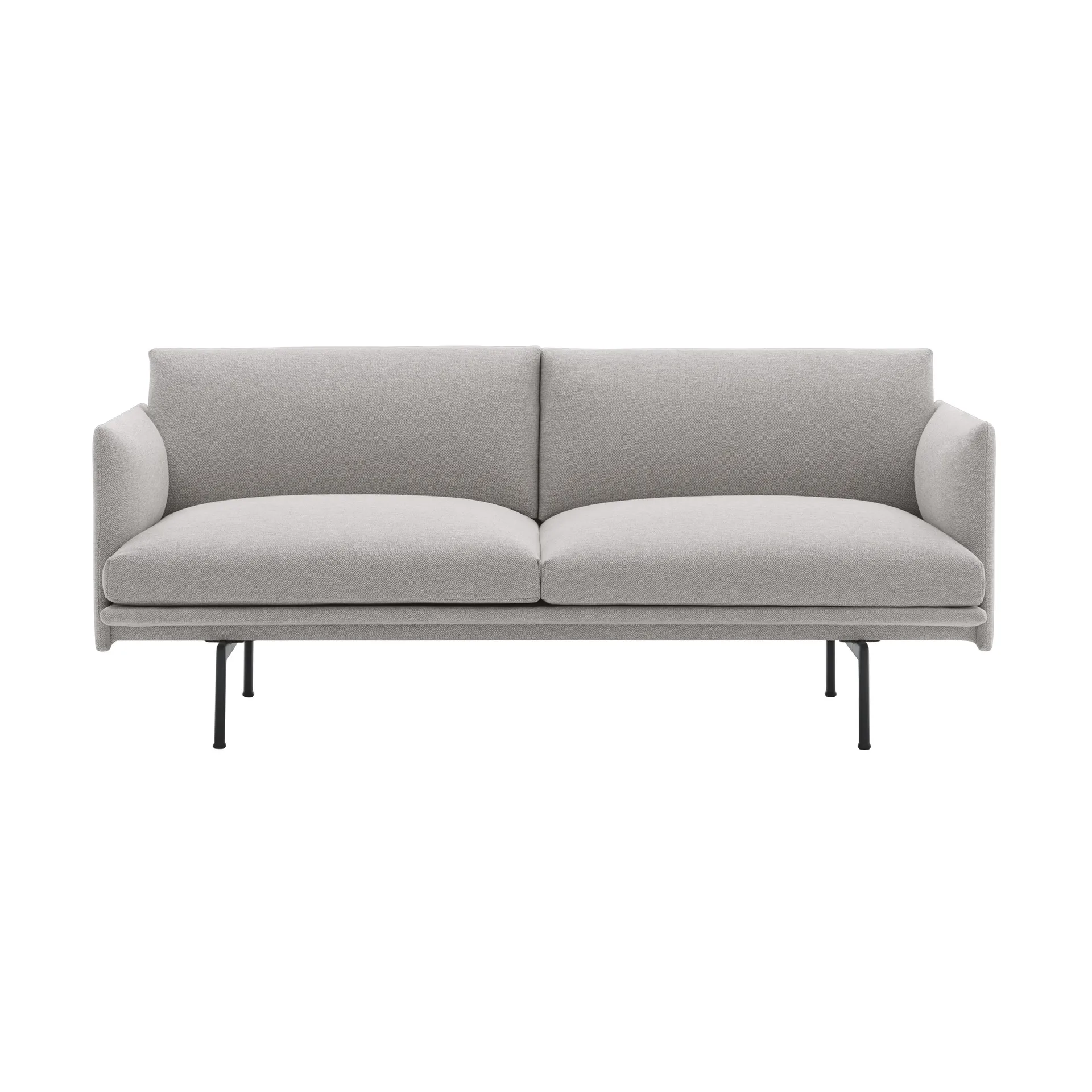 Outline sofa 2-seter, Clay 12-Black Muuto