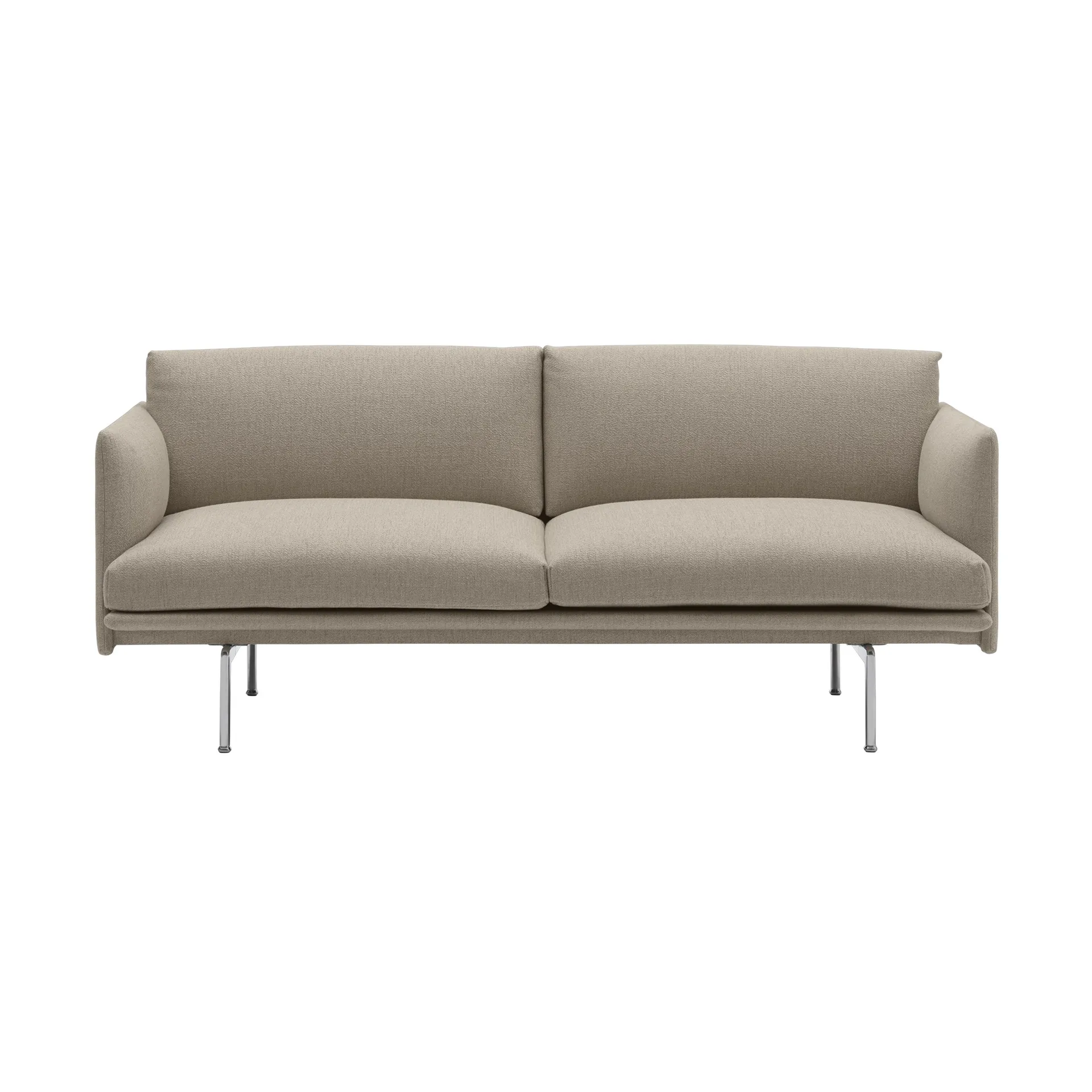 Outline sofa 2-seter, Ecriture 240-Polished Aluminium Muuto
