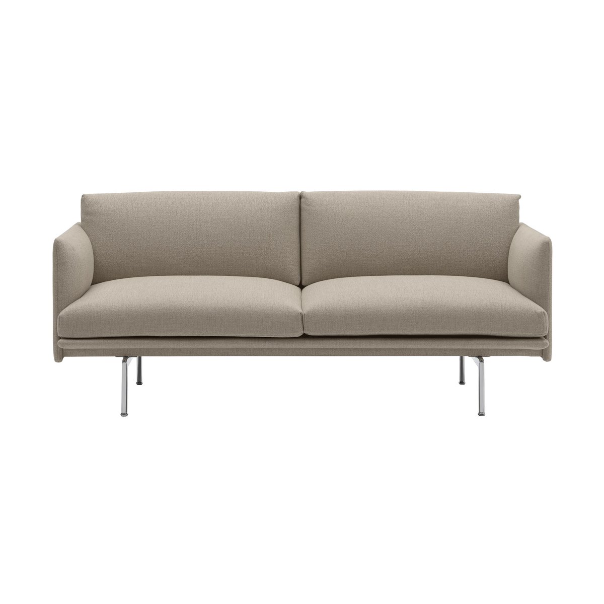 Muuto Outline sofa 2-seter Ecriture 240-Polished Aluminium