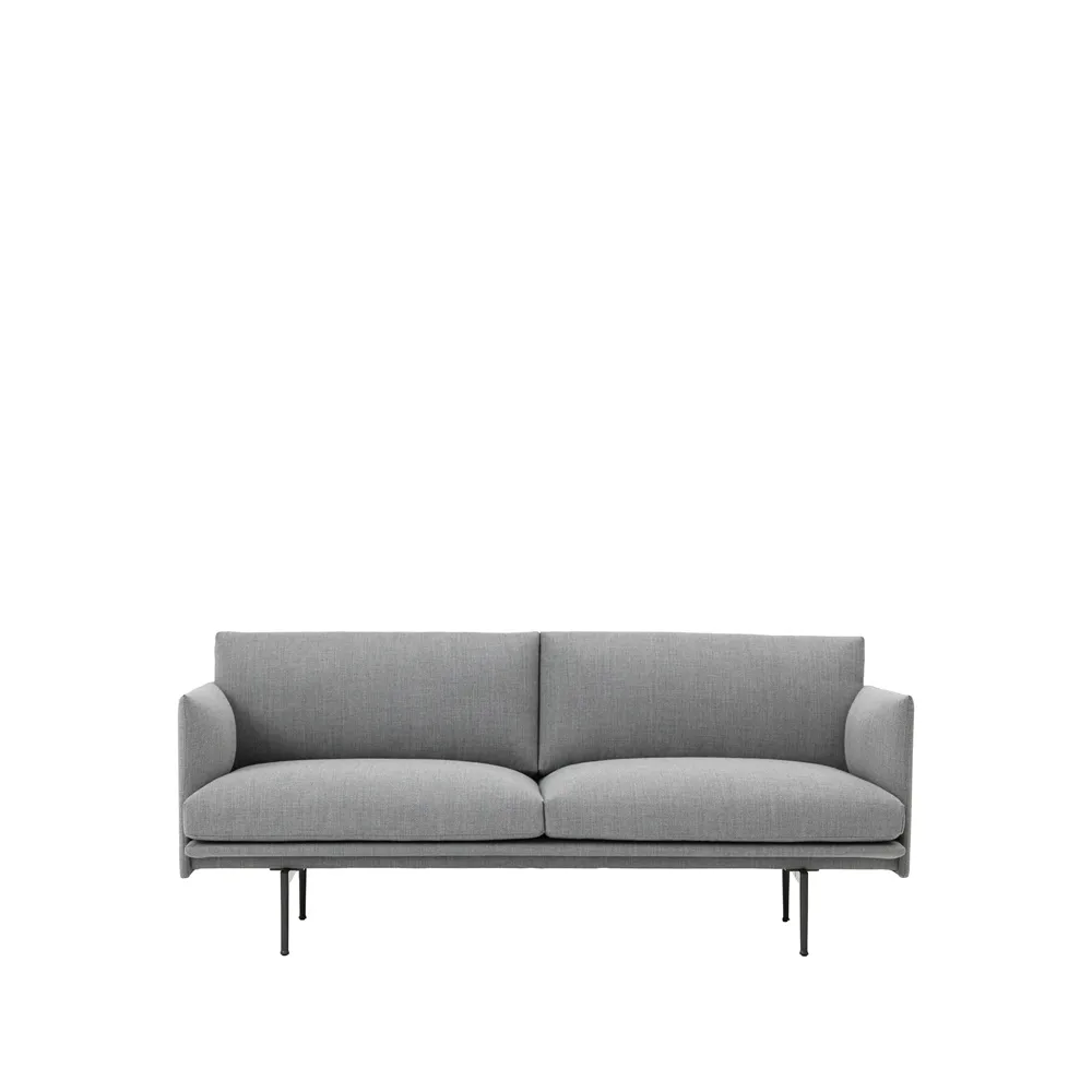 Outline sofa 2-seter, Fiord 151 grey-Black Muuto
