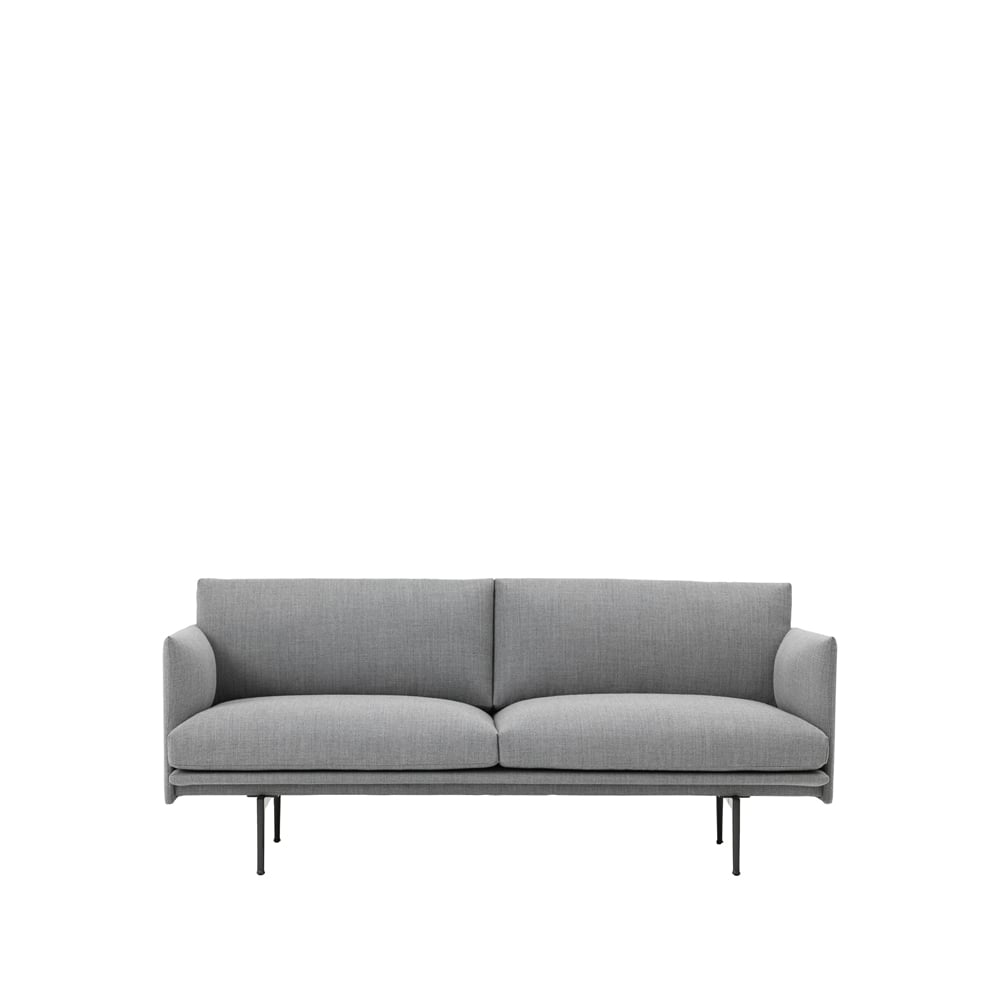 Muuto Outline sofa 2-seter Fiord 151 grey-Black