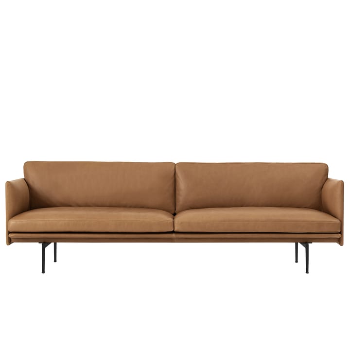 Outline sofa 3-seter - brunt skinn - Muuto
