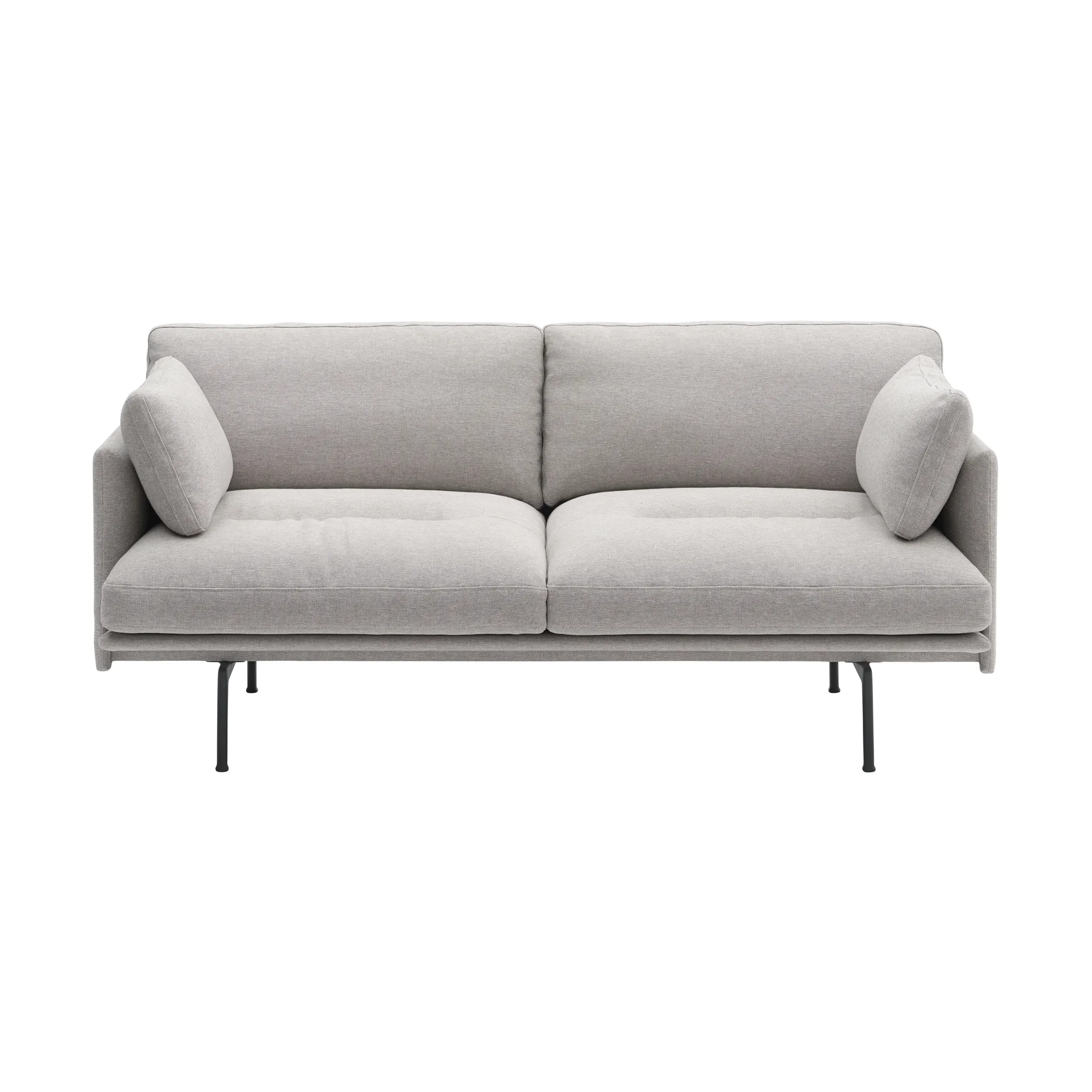 Outline Soft sofa, Clay 12-svarte ben, 2-seter Muuto