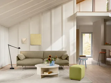 Outline Soft sofa - Clay 15-aluminiumsben, 3-seter - Muuto