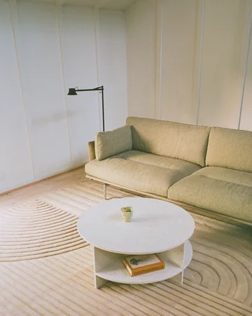 Outline Soft sofa - Clay 15-aluminiumsben, 3-seter - Muuto