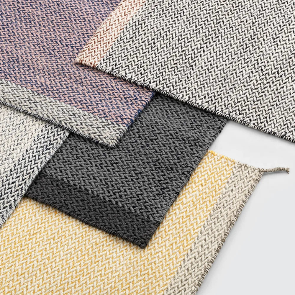 Ply ullteppe 170x240 cm, svart-hvit Muuto