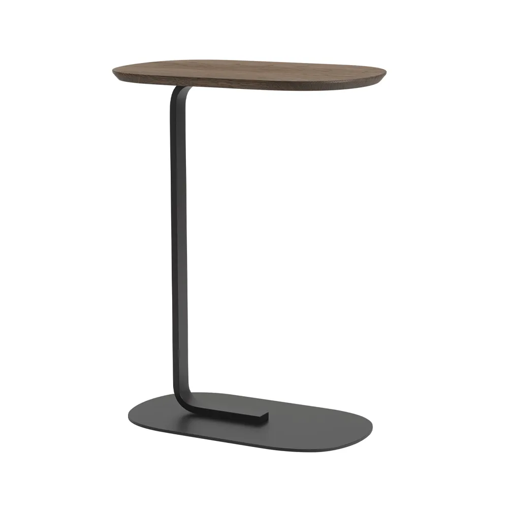 Relate sidebord H: 73,5 cm, Smoked oak-Black Muuto