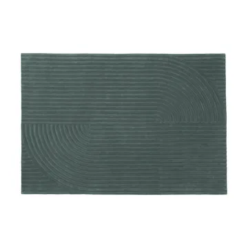 Relevo Rug Quattro ullteppe - Dark green, 170x240 cm - Muuto