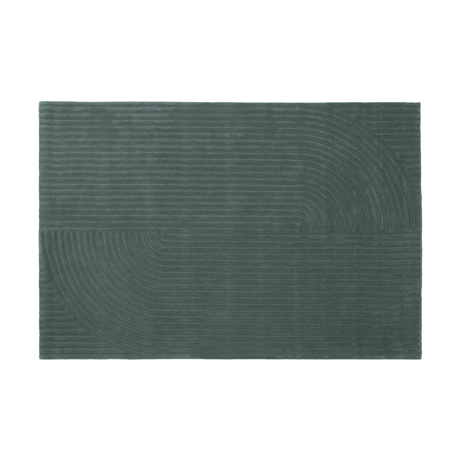Relevo Rug Quattro ullteppe, Dark green, 200x300 cm Muuto